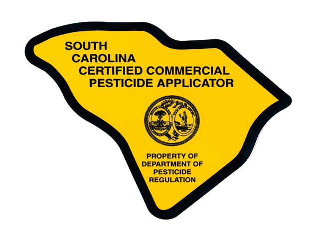 Commercial pesticide applicator decal