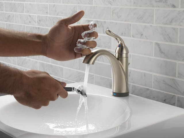Delta Lahara touchless bathroom faucet