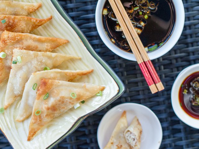 Pork-and-shrimp wontons