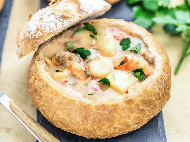 Creamy Seafood and Sausage Chowder in Sourdough Bread Bowl.jpg